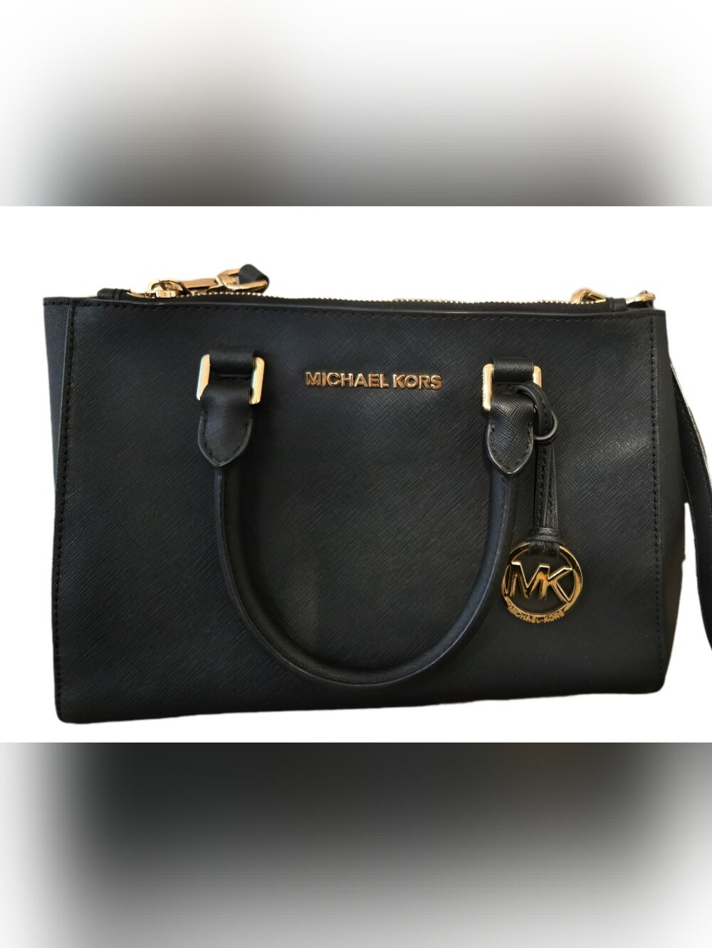 Michael Kors Black Saffiano Leather Satchel